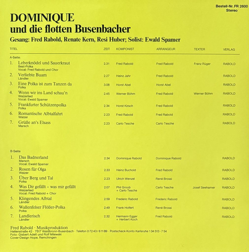 ...was Dir gefällt - was mir gefällt - Dominique und "Die flotten Busenbacher"