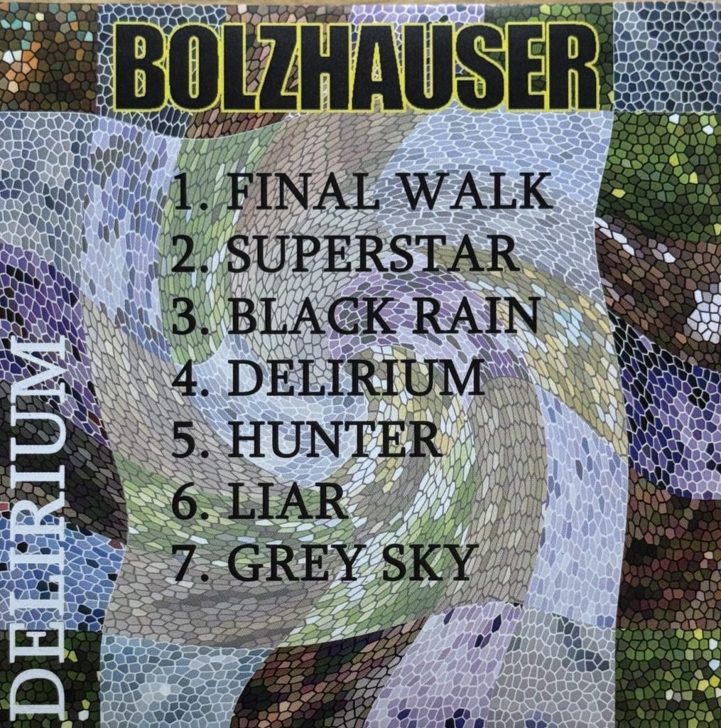 Bolzhauser - Delirium (CD) - Rückseite mit Tracklist