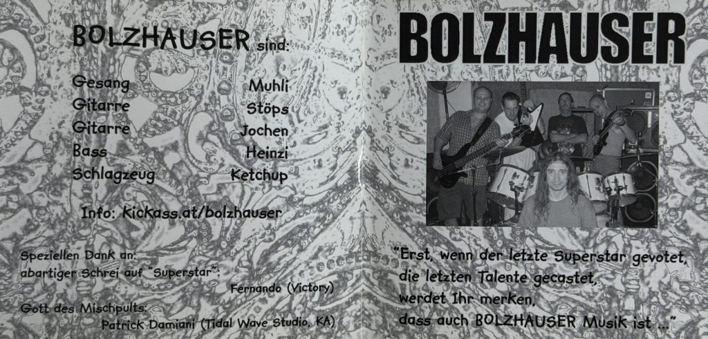 Bolzhauser - Delirium (CD) Inlay