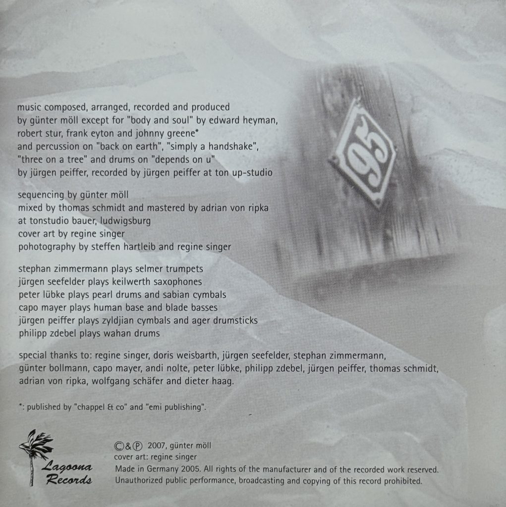 Günter Möll - So-far-so-good CD (mit Jürgen Seefelder-Stephan Zimmermann-Günter Bollmann - Capo Mayer - Peter Lübke - Jürgen Pfeiffer - Andi Nolte - Philipp Zdebel) Inlay