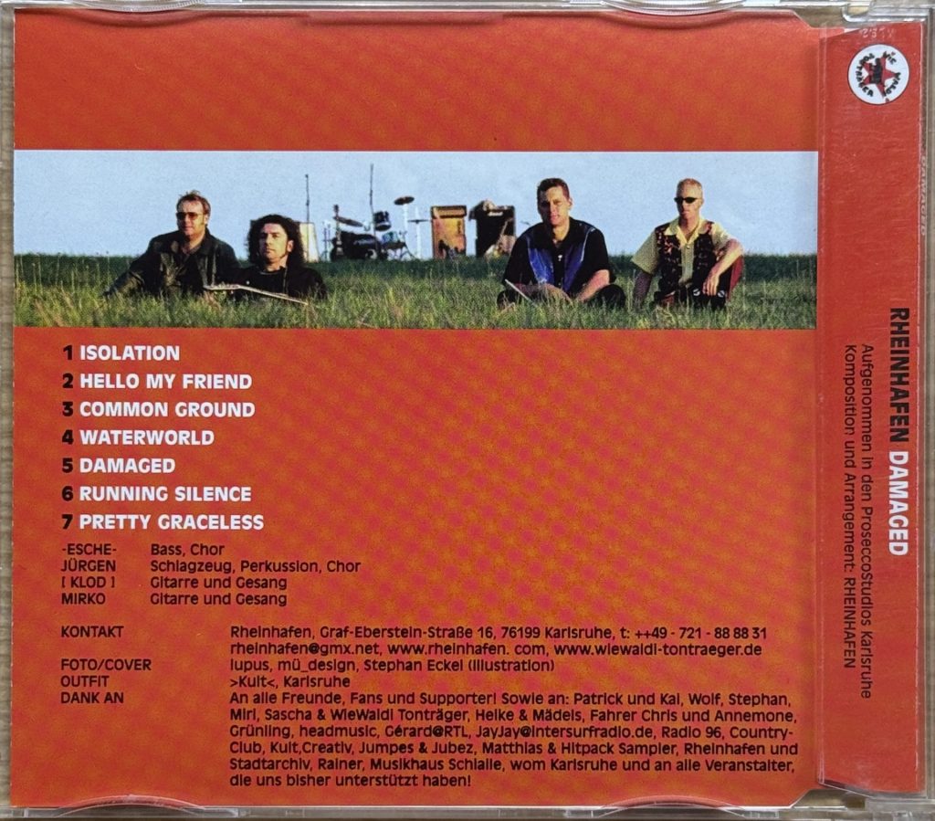 Rheinhafen - Damaged - CD-Inlay mit Tracklisting