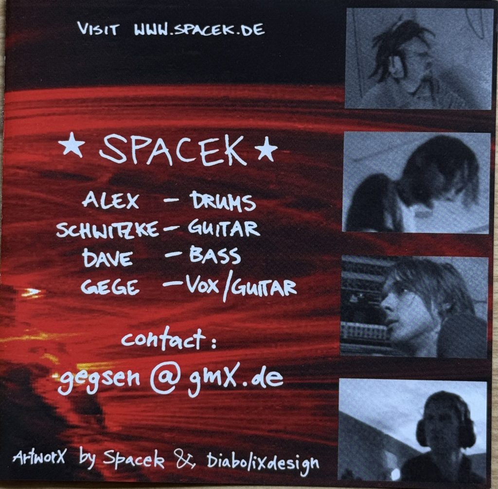 Spacek - Mindfiller Daykiller CD - Inlay