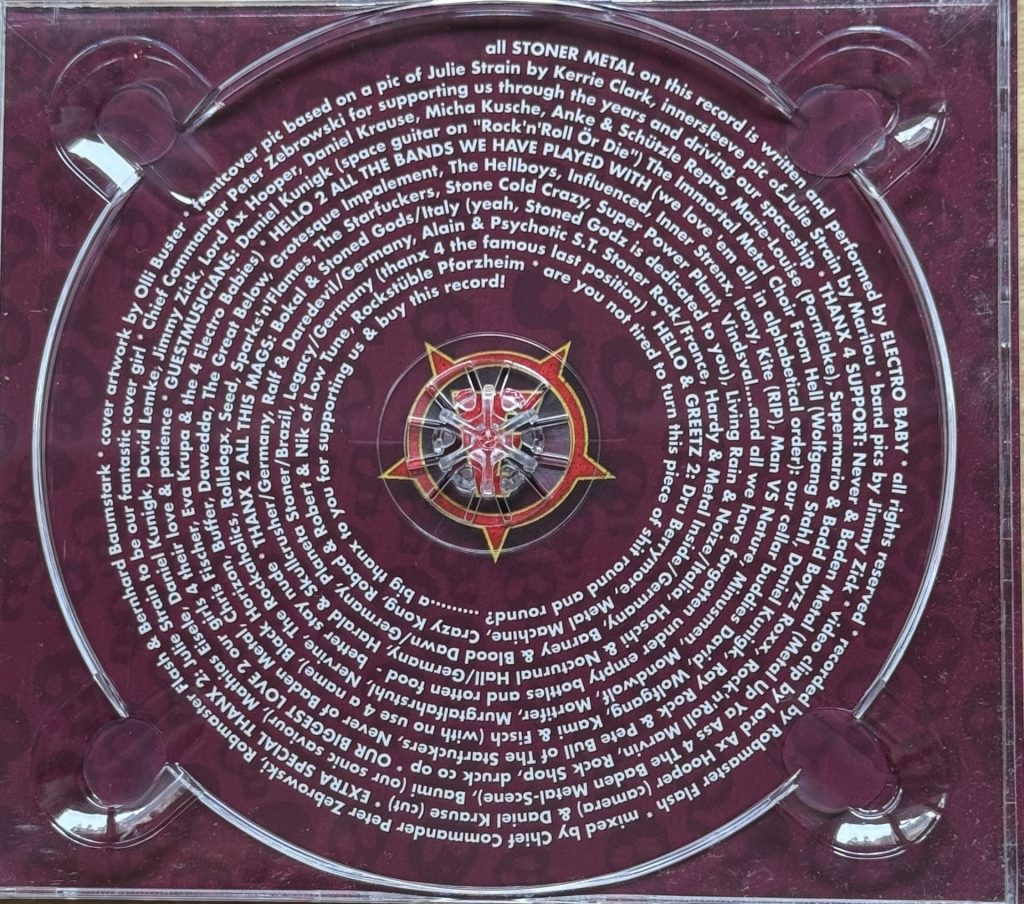 Electrobaby- Land CD - Innendruck der CD (unterhalb der CD)