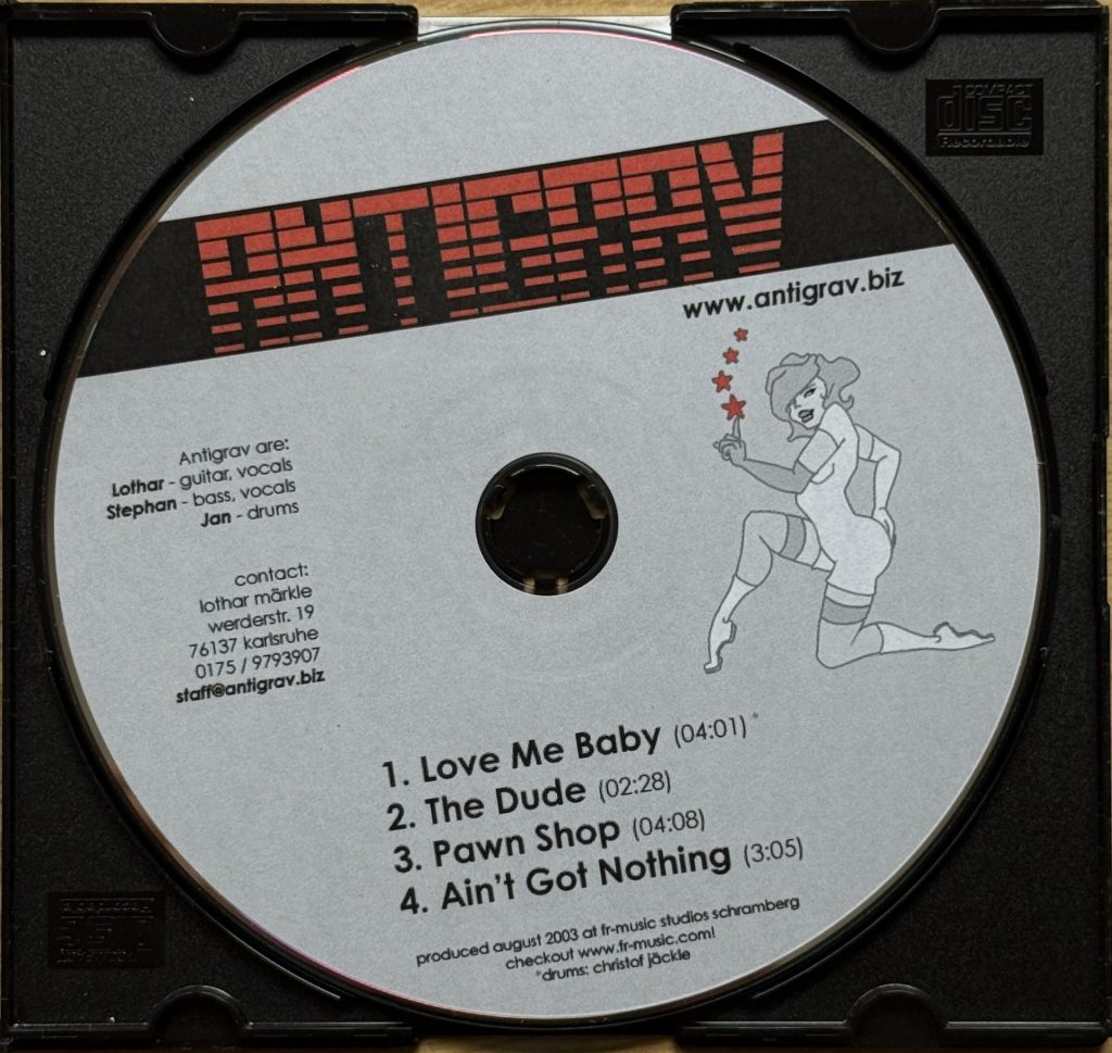 Antigrav - The Dude CD Innenaufdruck mit Tracklisting