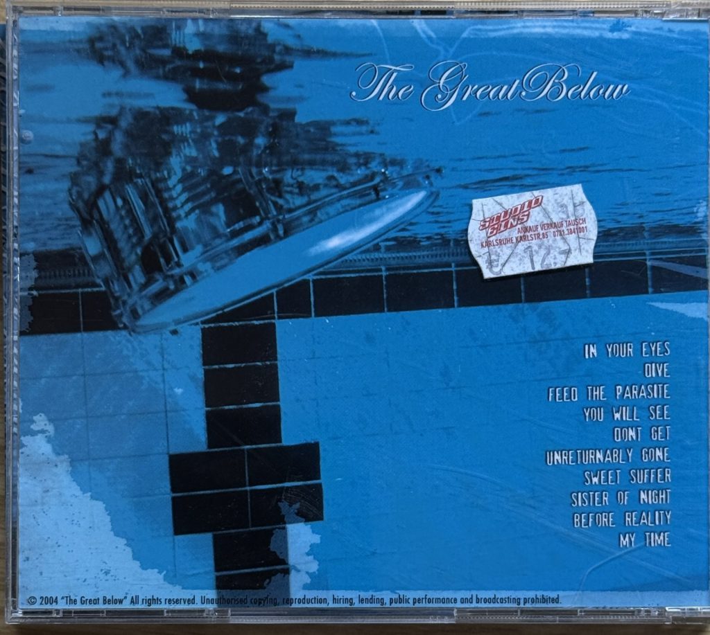 The Great Below - Dive CD - Rückseite - CD mit Tracklisting