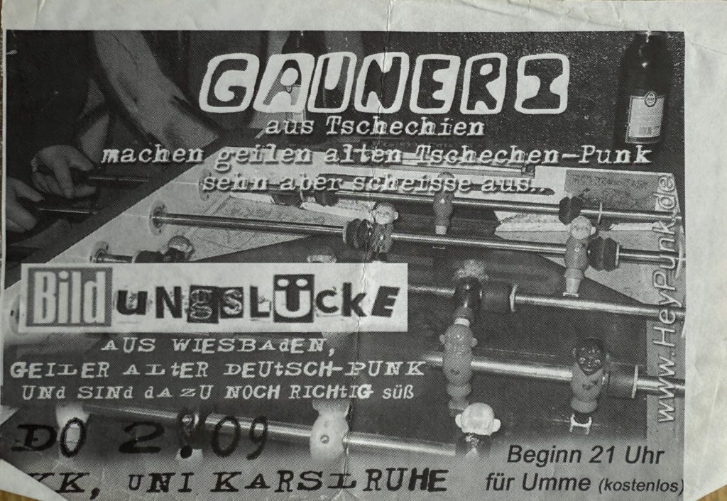 AKK Uni Karlsruhe, Bildungslücke, Gauner 1, am 02.09, (Flyer)
