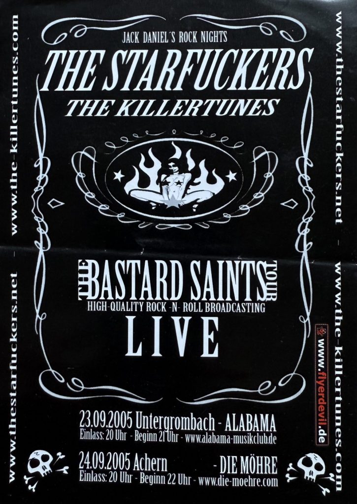 Alabama, Untergrombach, 23.09.2005 The Starfuckers, The Killertunes, The Bastard Saints Tour