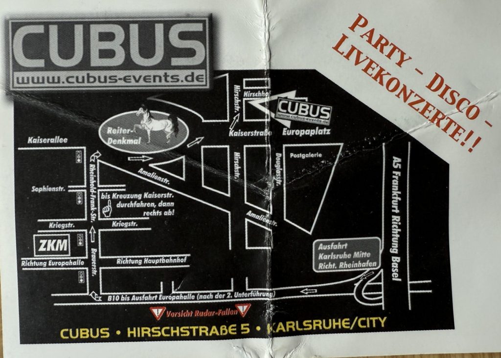 Cubus, 30.07.2004 Turbojugend präsentiert High Heel Horn Dogs, Dicktator in der Hirschstraße 5 in Karlsruhe - Rückseite