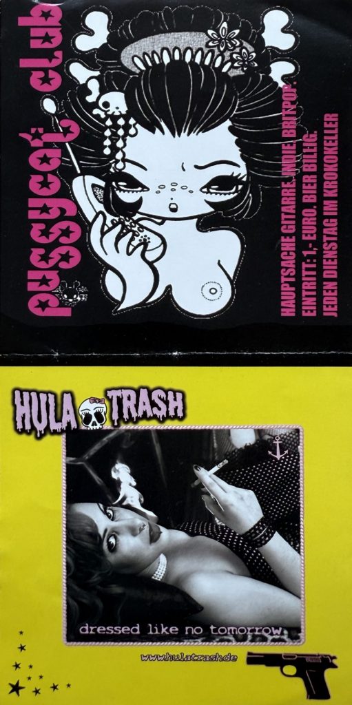 Krokokeller, Karlsruhe, Historisches Wochenprogramm (Jahrgang nicht bekannt) Rückseite mit Pussycat-Club