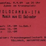 Yolocamba-Ita (Musik aus El Salvador) - Jubez am Kronenplatz am 08.04.1989 - (Veranstalter: Freundesgesellschaft BRD-Cuba, Tollhaus, Naturfreundejugend)