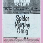 Spider Murphy Gang im Dezember 1981 um 20 Uhr in der Gartenhalle Karlsruhe