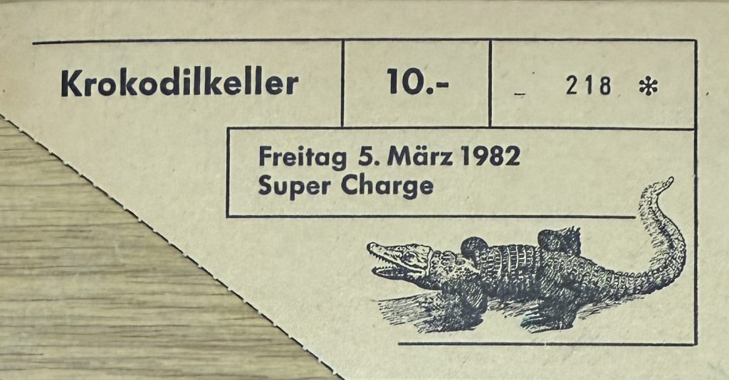 Krokodilkeller, Super Charge, 5 März 1982