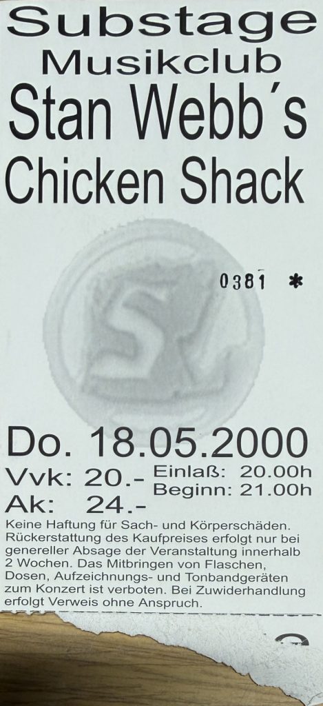 The Blues Band - 20 th Anniversary Tour am Dienstag 23.Mai 2000 20:30 im Jubez, Karlsruhe, Kronenplatz 1