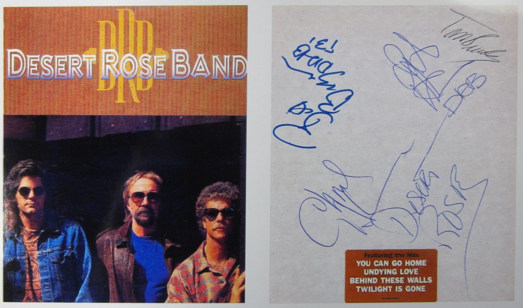 Desert Rose Band beim Country & Western Jamboree am Sonntag den 20 Juni 1993 um 11 a.m - 10 p.m im Hanau Rod & Gun Club, Hanau - Grossauheim (Scan von Werner Kühn - Koditek) Autogrammkarte