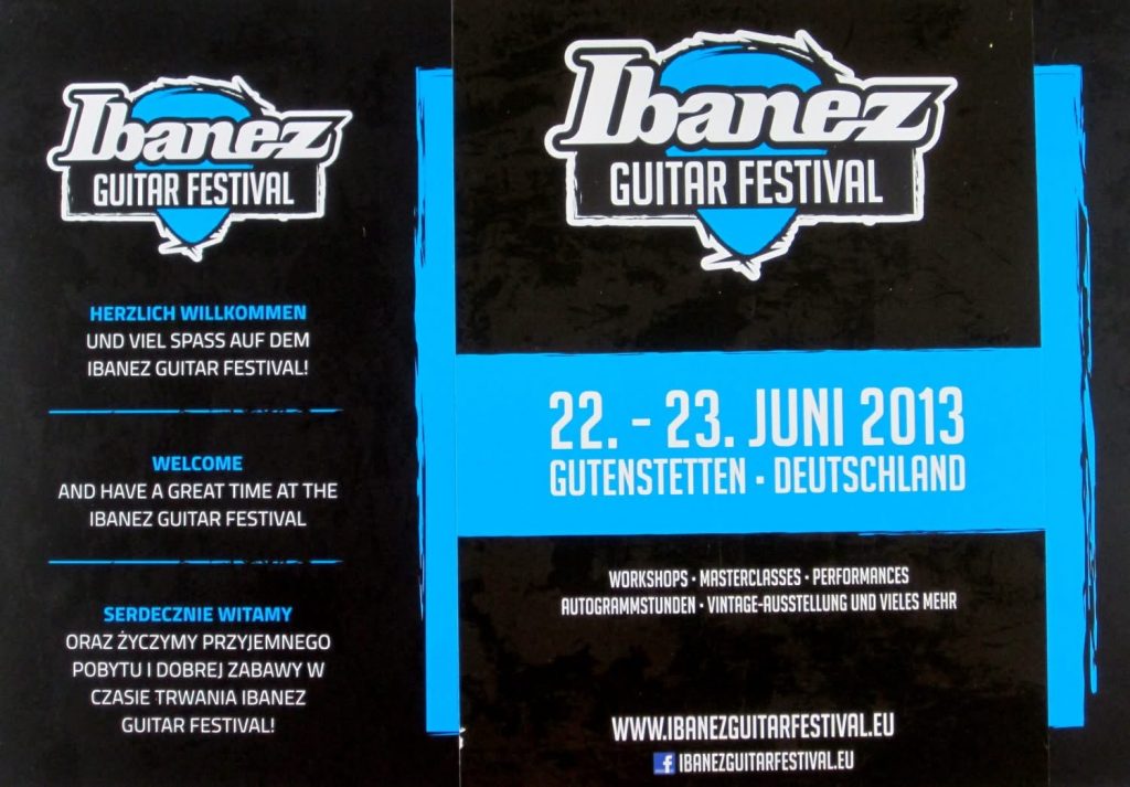 Ibanez Guitar Festival 22-23 Juni 2013 (Scan von Werner Kühn - Koditek)