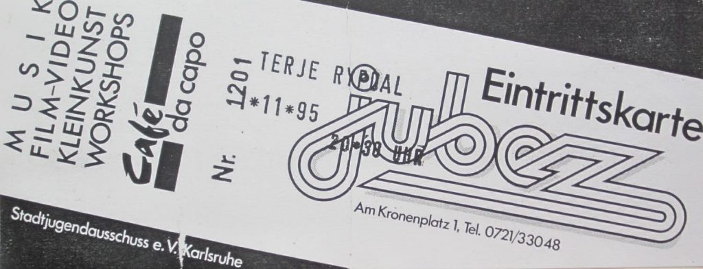Terje Rypdal live im Jubez am 1.11.1995 (Scan von Werner Kühn - Koditek)