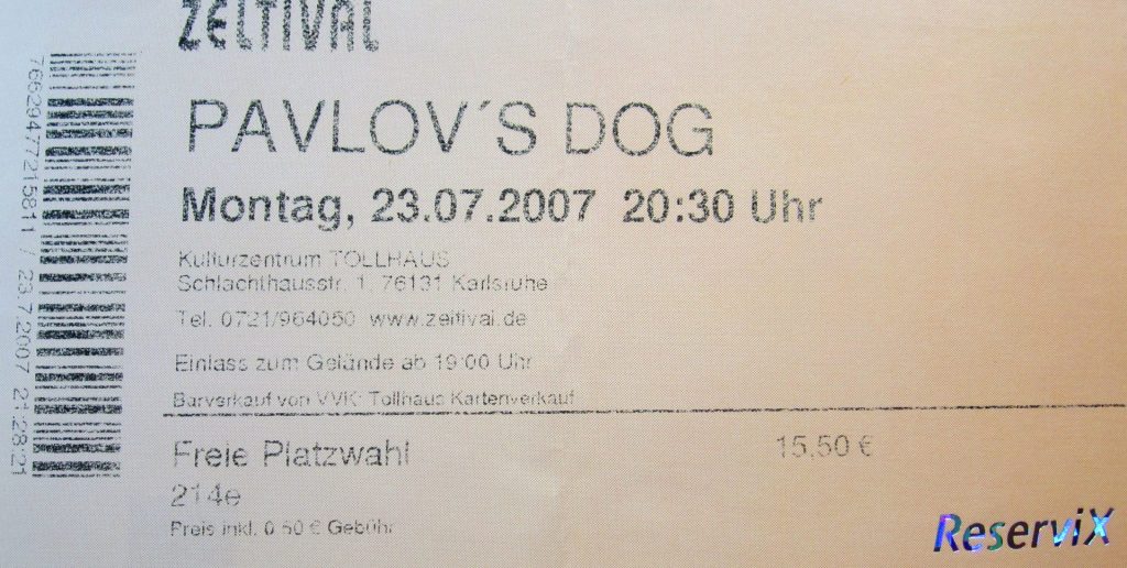 Pavlo's Dog am 23.07.2007 um 20:30 im Zeltival des Tollhaus, Karlsruhe (Scan von Werner Kühn - Koditek)