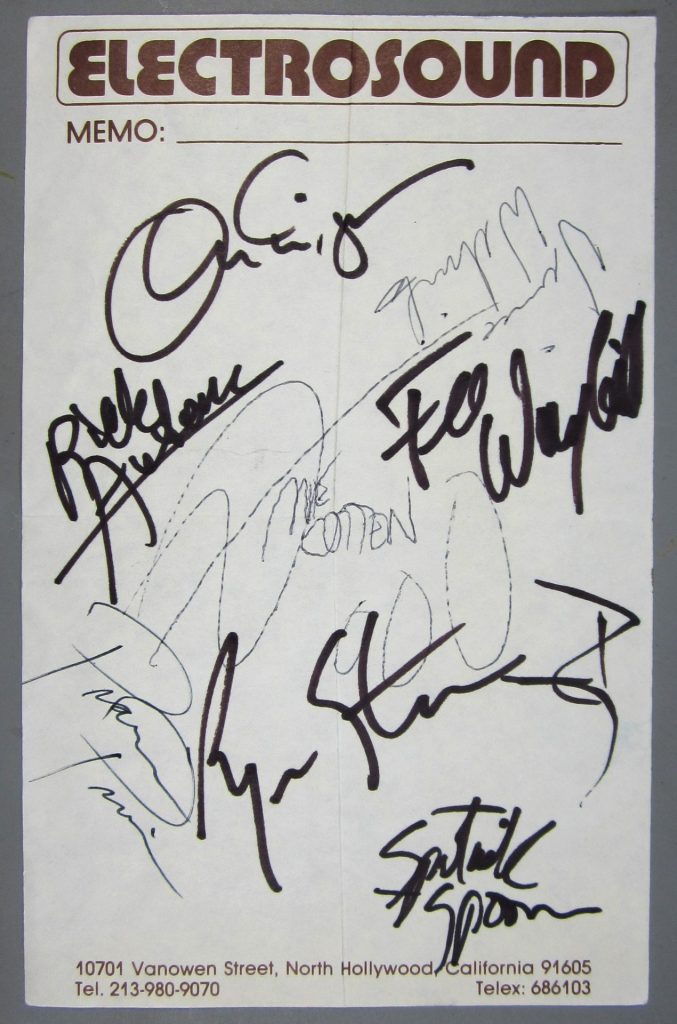 The Tubes in der Friedrich-Ebert-Halle in Ludwigshafen am 10 Juni 1979 (Scan von Werner Kühn - Koditek) -Autogramme