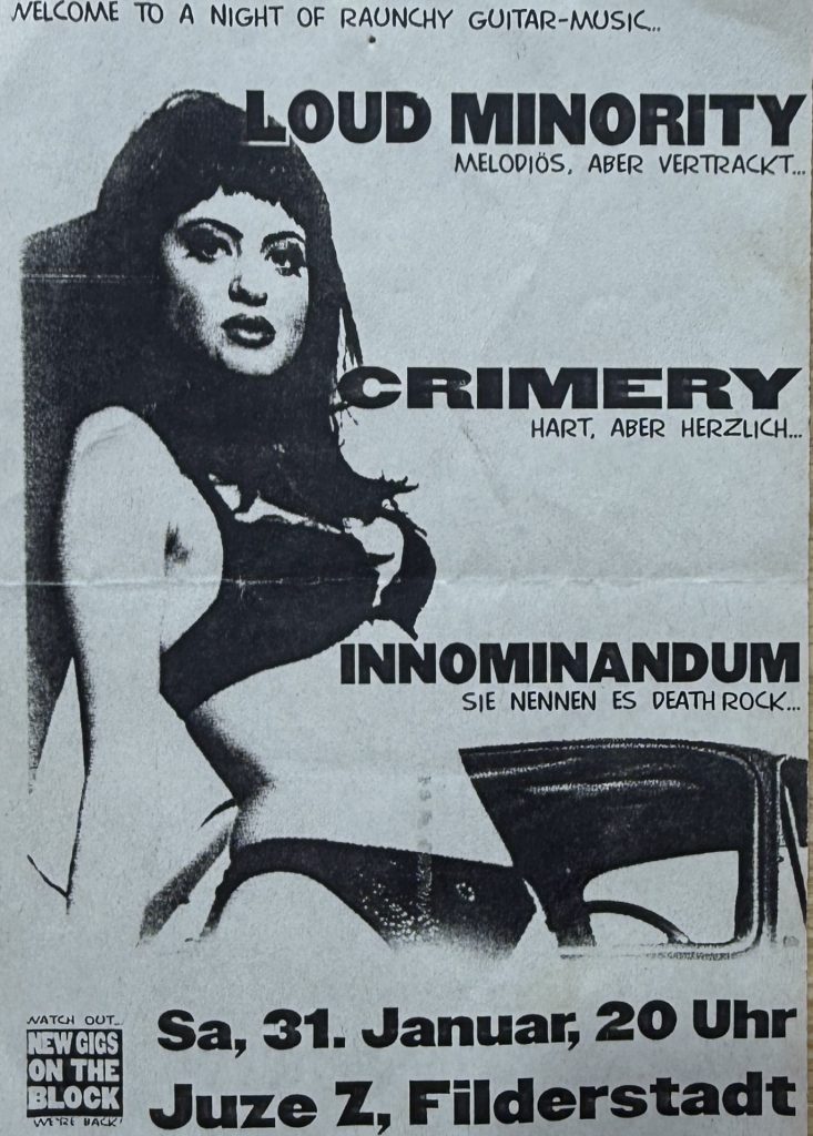Welcome to a night of Raunchy Guitar-Music mit Loud Minority, Crimery, Innominandum Im Jugendzentrum Filderstadt am 31. Januar