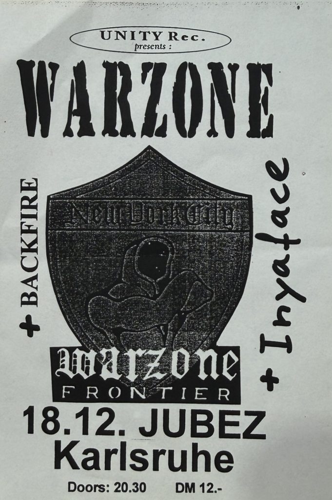 Warzone, Backfire und Inyaface im Jubez Karlsruhe am 18.12