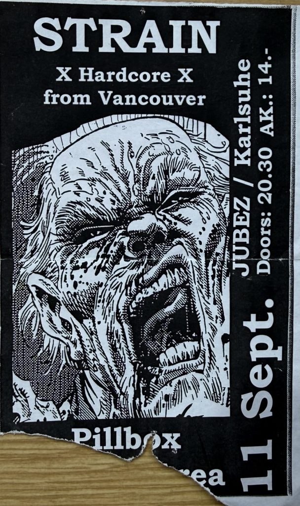 Strain (X Hardcore X from Vancouver) im Jubez am 11.September (?) im Jubez