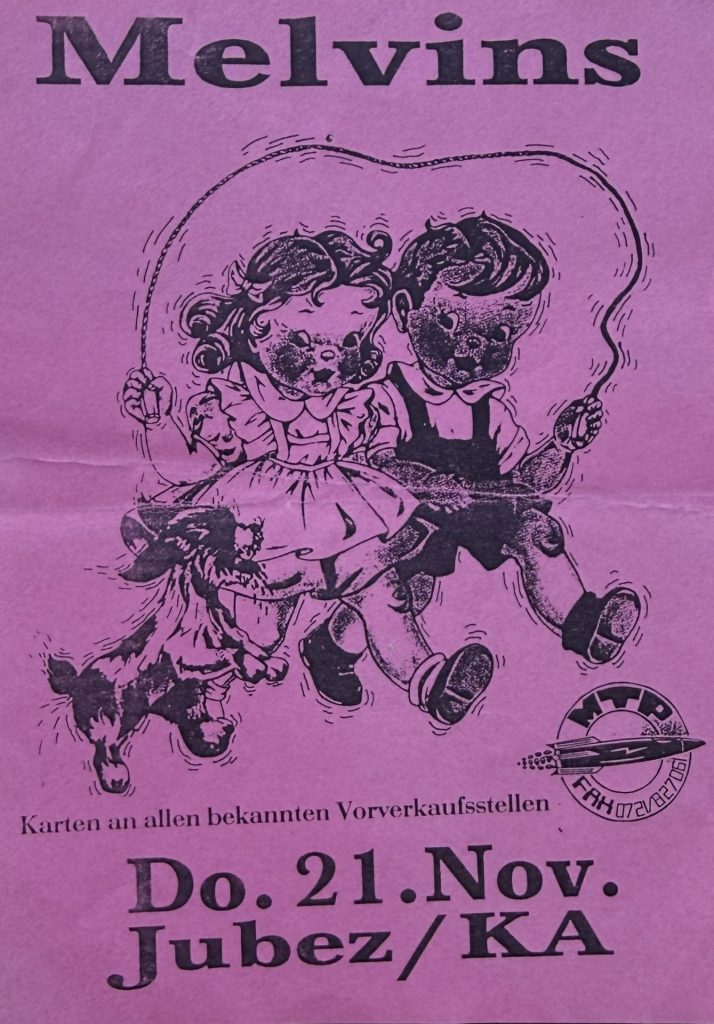 Melvins am 21 November im Jubez/Karlsruhe (Flyer)