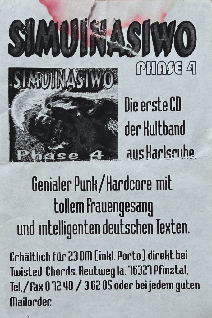 Simuinasiwo - Flyer für die erste CD "Phase 4"