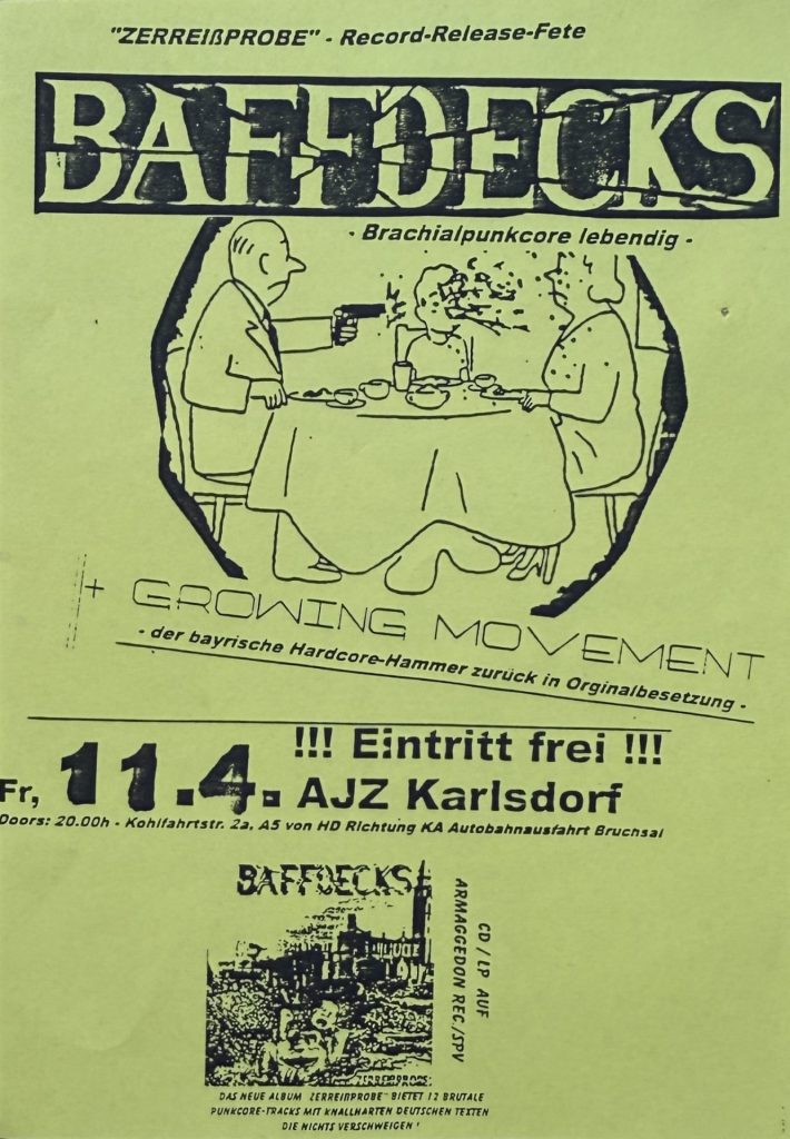 Baffdecks & Growing Movement im Jugendzentrum Karlsdorf am 11.4.(?)