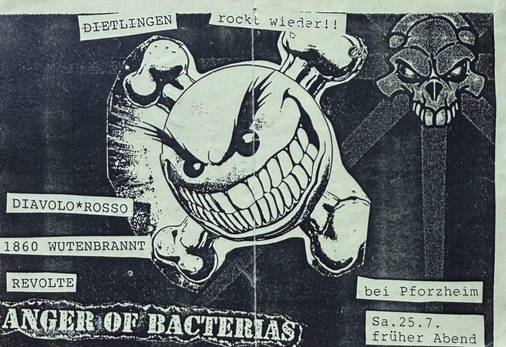 Dietlingen rockt wieder, Diavolo Rosso, 18609 Wutentbrannt, Revolte, Anger of Bacterias am 25.7(?)
