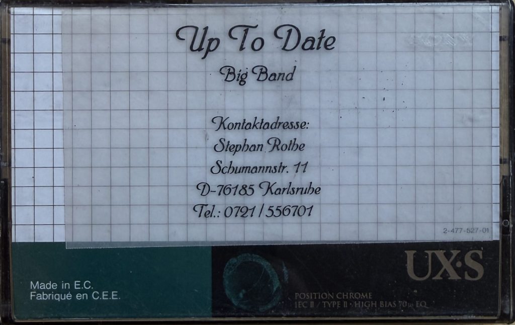 Up to Date Big Band - Cassette mit Kontaktadresse