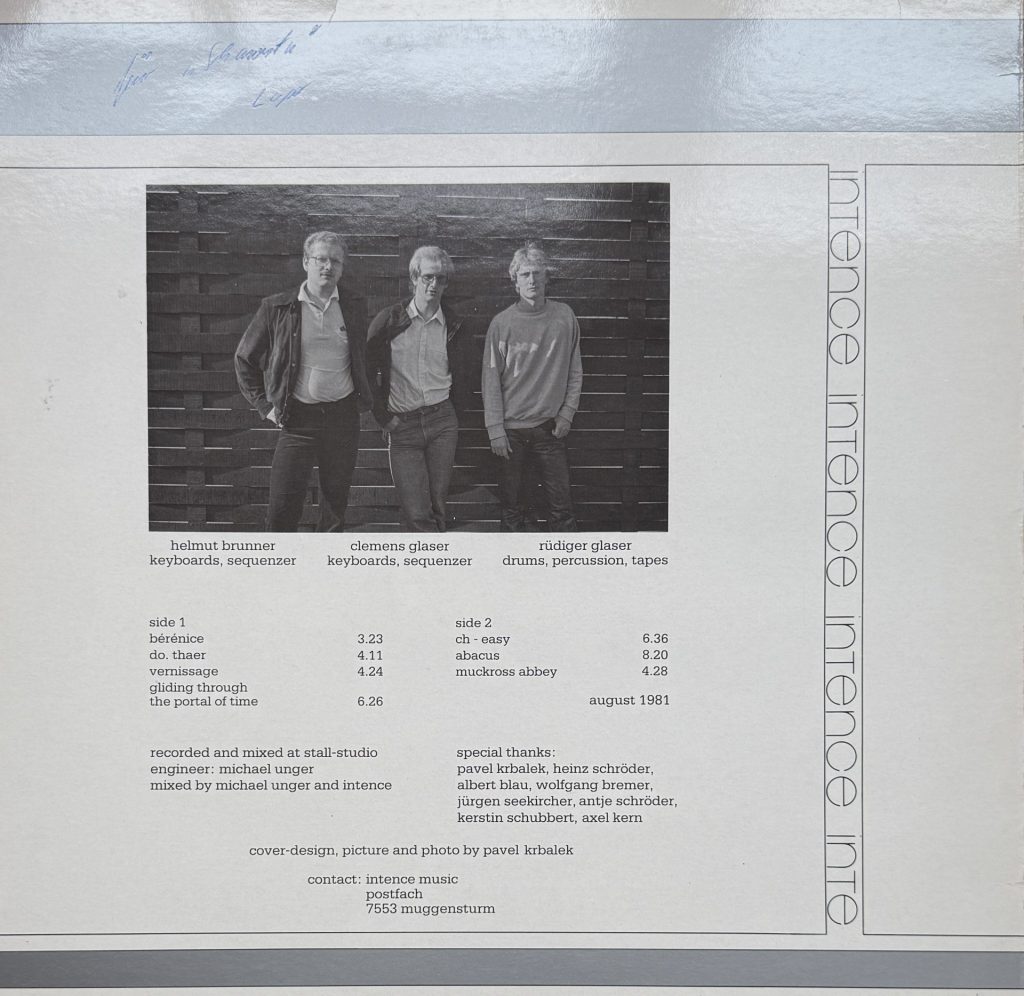 Intence - A Fond Perdu(mit Rüdiger Glaser, Helmut Brunner und Clemens Glaser.)