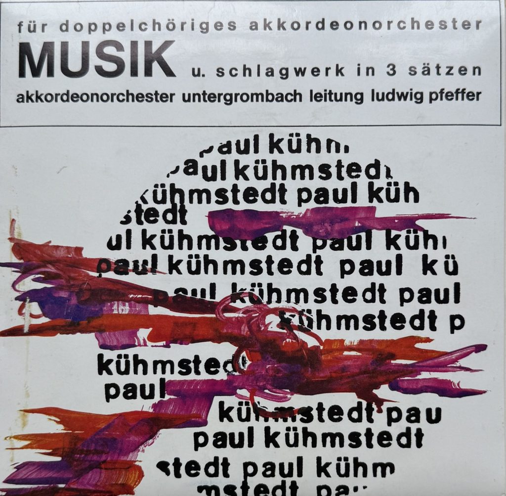 Akkordeonorchester Untergrombach Leitung: Ludwig Pfeffer - Musik für doppelchöriges Akkordeonorchester und Schlagwerk in 3 Sätzen.