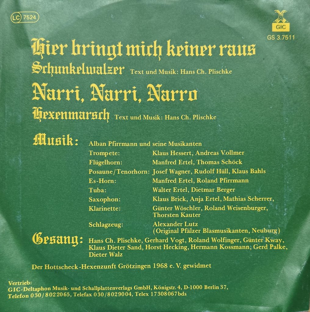Alban Pfirrmann und seine Musikanten - Hier bringt mich keiner raus/ Schunkelwalzer - Narri, Narri, Narro/Trauermarsch 