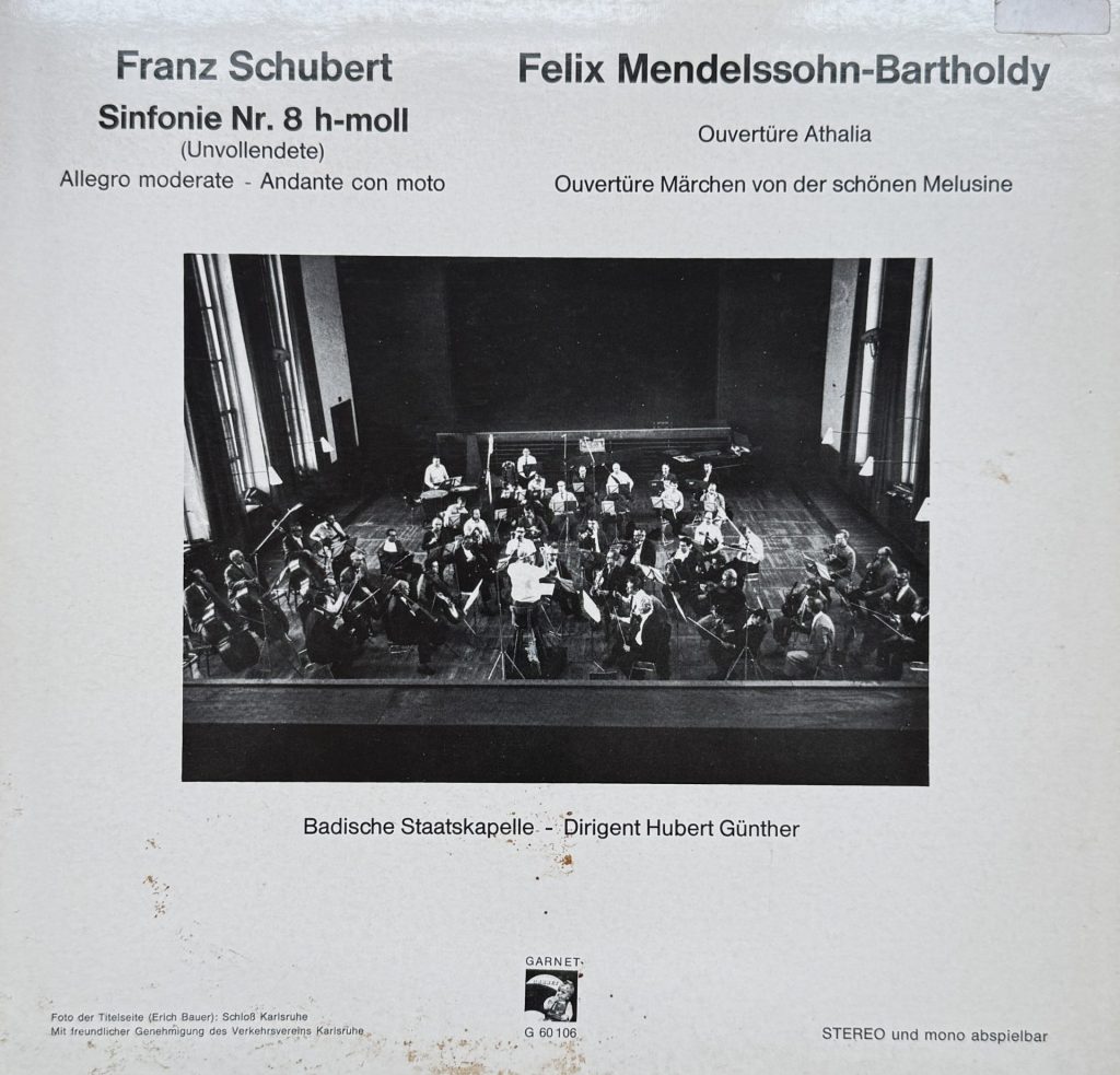 Badische Staatskapelle (Dirigent Hubert Günther) - Franz Schubert - Sinfonie Nr.8 h-moll (Unvollendete)