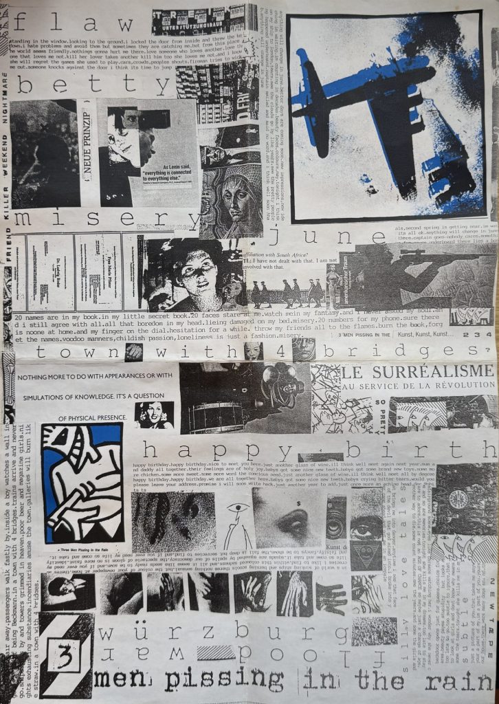 3 men pissing in the rain - blackberry marmelade