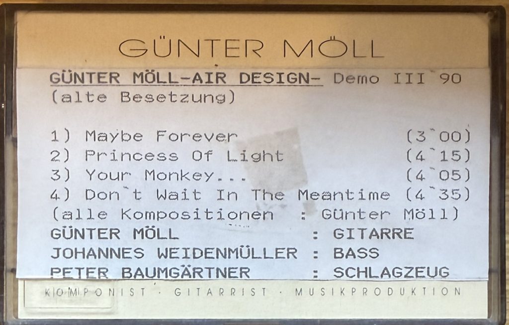 Günter Möll - Air Design - Demo III 90 (alte Besetzung) (Kompositonen: Günter Möll) mit Günter Möll - Gitarre, Johannes Weidenmüller - Bass, Peter Baumgärtner - Schlagzeug
