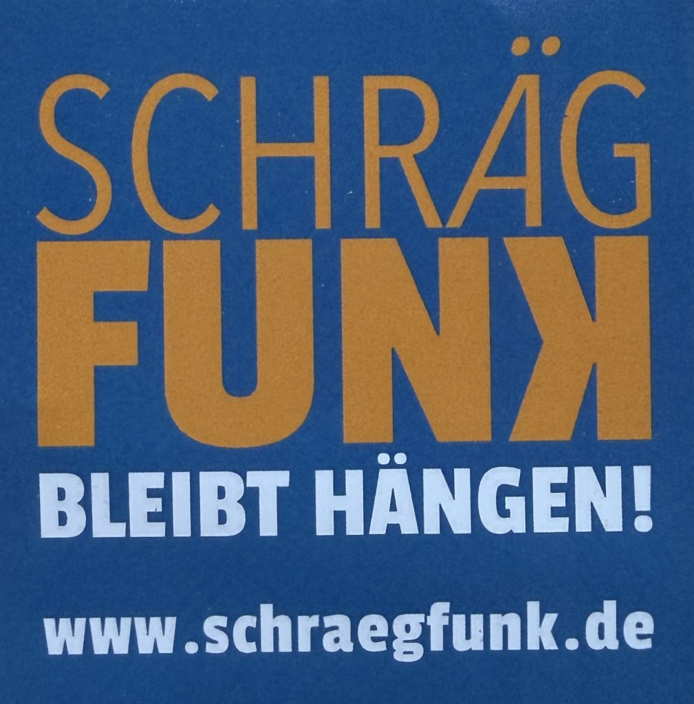 Schrägfunk - Aufkleber