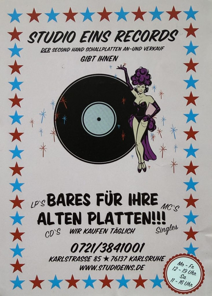 Studio Eins - Flyer "Bares für ihre alten Platten"