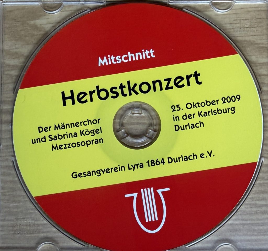 Mitschnitt - Herbstkonzert 2009 - Gesangsverein Lyra 1864 Durlach e.V.