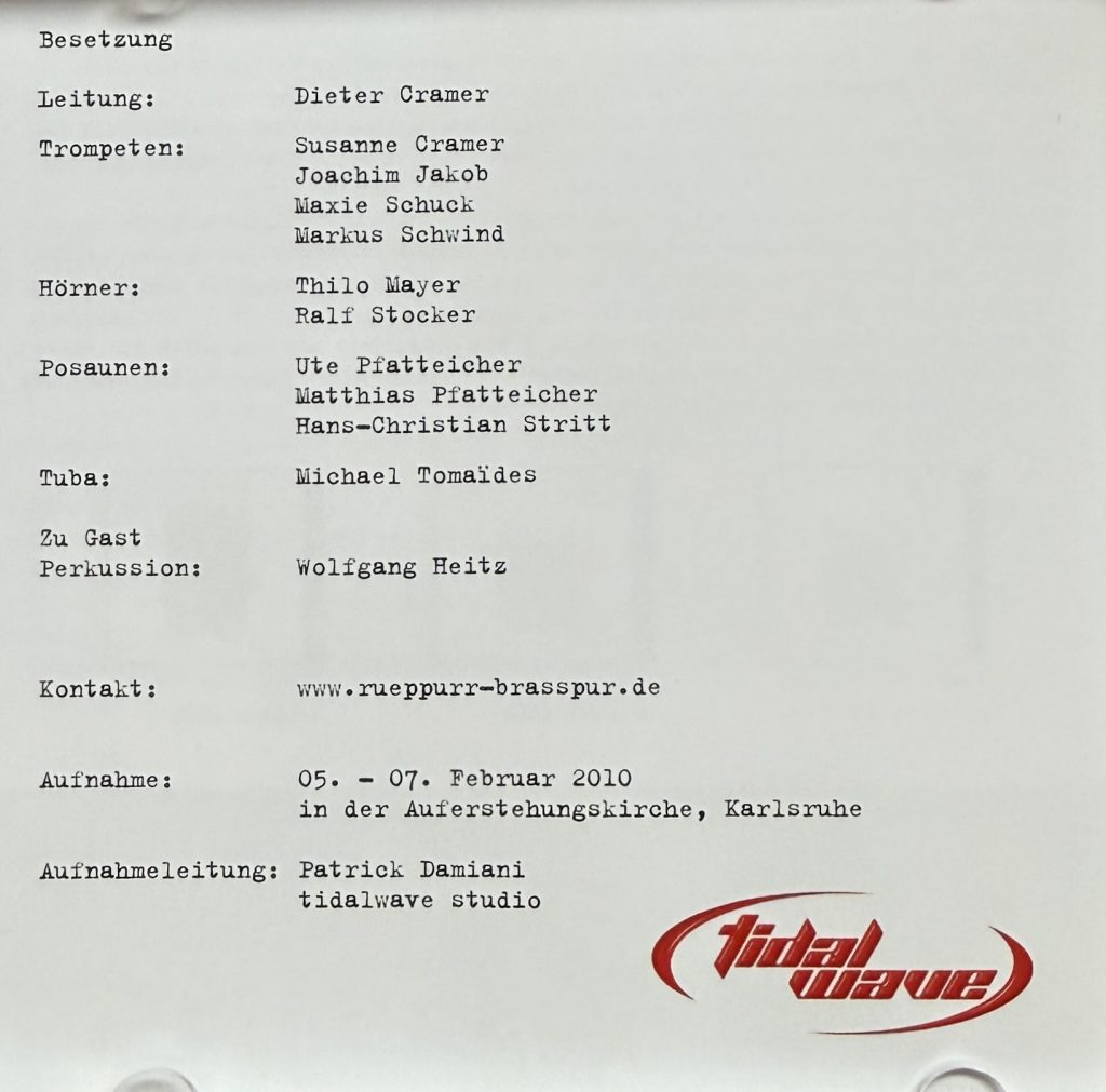 Rüppurrr Brasspur - Christmas Fantasy CD