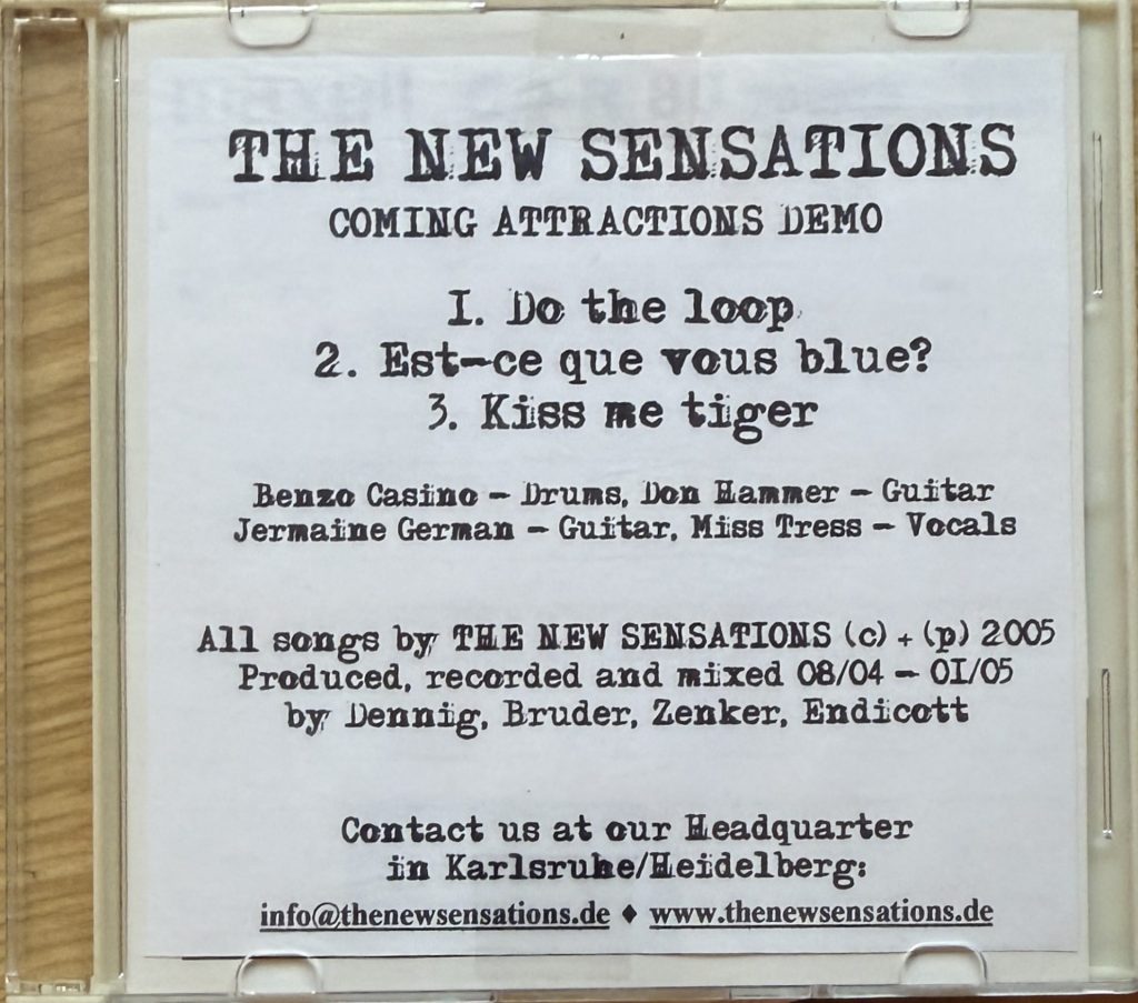 The New Sensations - Coming Attractions Demo  CD 2005