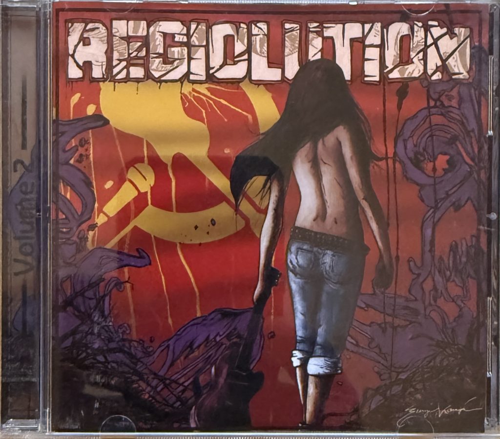 Regiolution Sampler Volume 2 - 1. Jacuzzi Pirates - Trigger 2. Wacky Flash - Your Song. 3 Final Kings - Großstadtkrieger 4. Blue Rockin - She, Devil in Blue 5. Indir - Und schon wieder -6.Butthole Distortion - Death and Beauty - 7.Madstateworld - Faster and Further 8. Sideshow - Final Fuck -9.Keine Ahnung - I don't know this. 10. Fungizz - Insane. 11 Heavy Family - No Pains, No Gains 12. Samadhi - Radio Interkultura (Duku Dub) 13. Rather Different - I don't care . 14. Rough Lingo - Ya-Yeerid 15. Sabotage - My Heart 16.You? Spy!- Barcelona 17. Emerge - It is enough . 18 Dwell - Changes. 19 Downstroke - Push Hold 20. Black Fuel - No Salvation 21.L.A.U.T. - Soul Damage