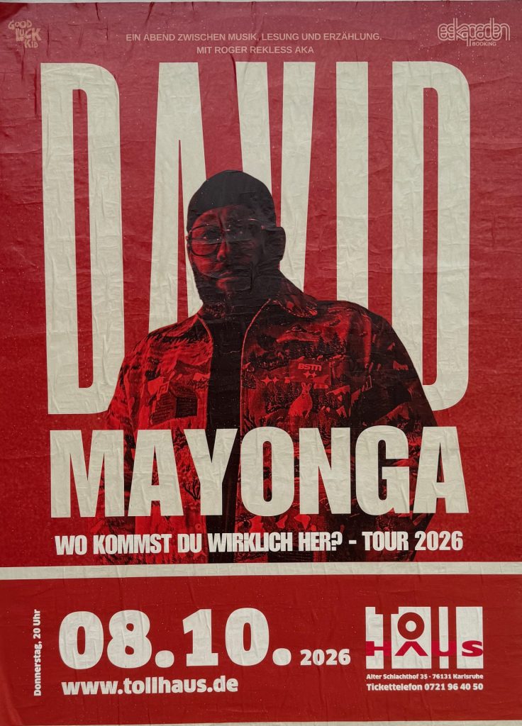 David Mayonga -08.10.2026 - TOLLHAUS-Plakat