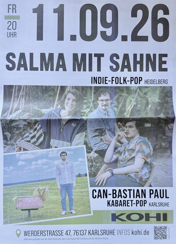 KOHI Plakat - Slama mit Sahne & Can-Bastian Paul am 11.09.2026