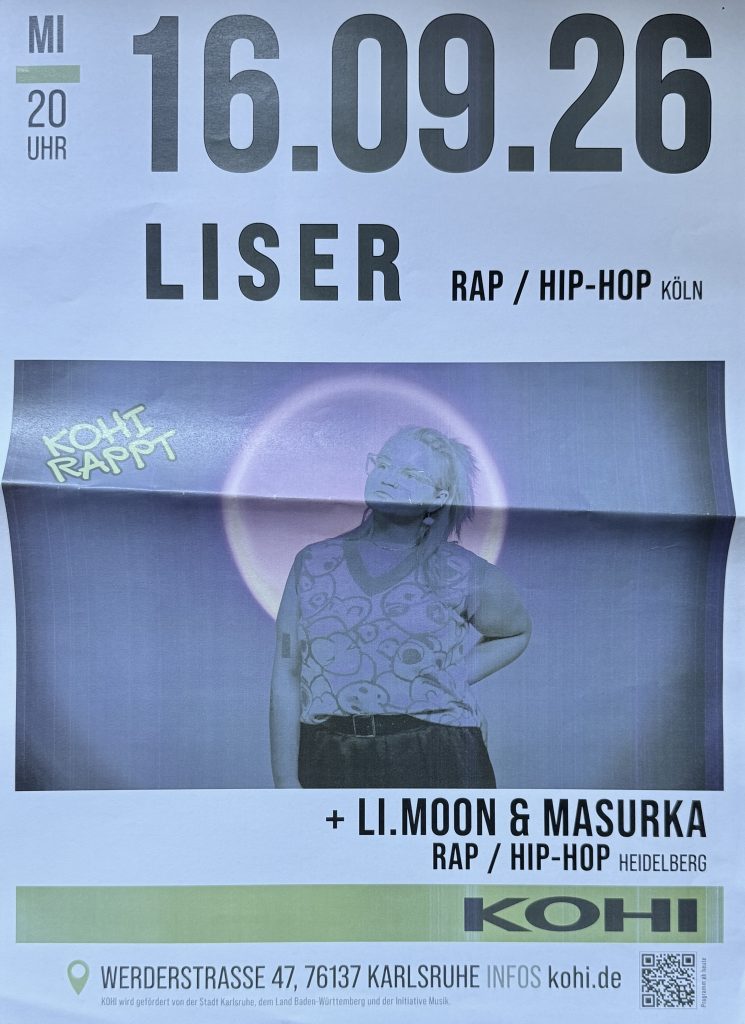 KOHI Plakat - 16.09.20226 - LIser + Li.Moon & Masurka am 16.09.2026