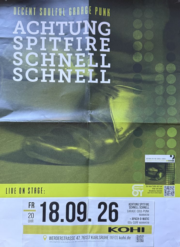 KOHI-Plakat - Achtung Spitfire Schnell Schnell am 18.09.2026