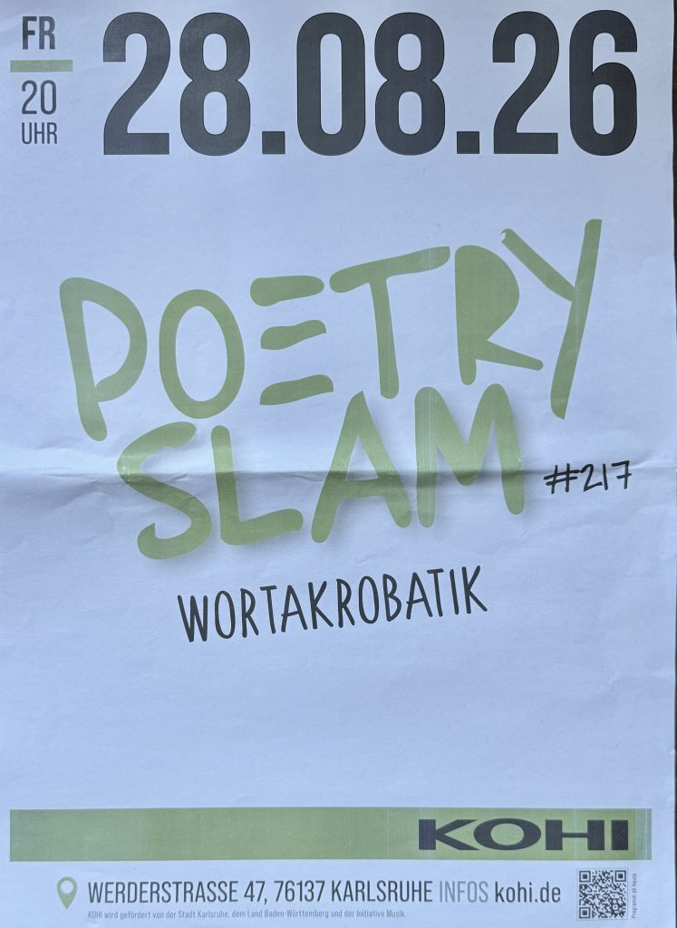 KOHI Poetry Slam - Wortakrobatik # 217 am 28.08.2026