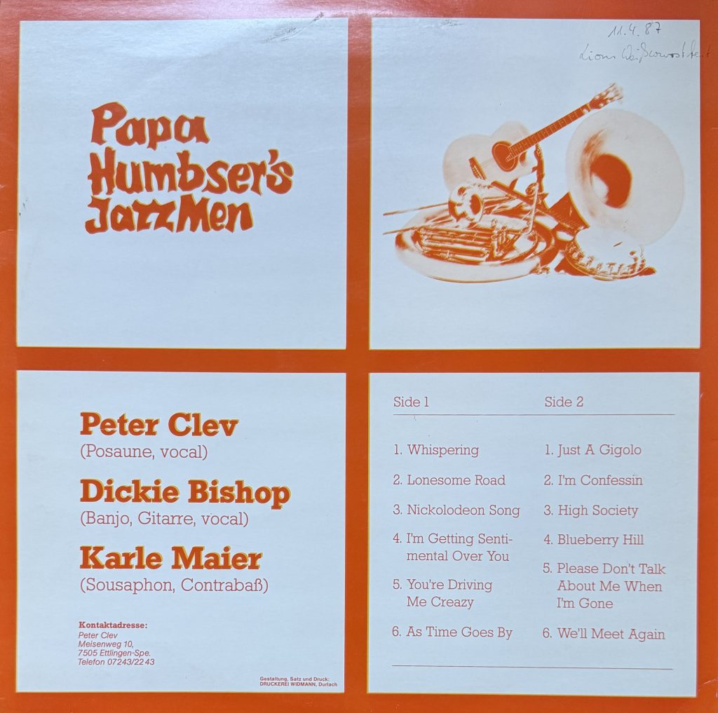 Papa Humbser's Jazz Men (Paul Clev,Dickie Bishop, Karle Maier) - We'll meet again
