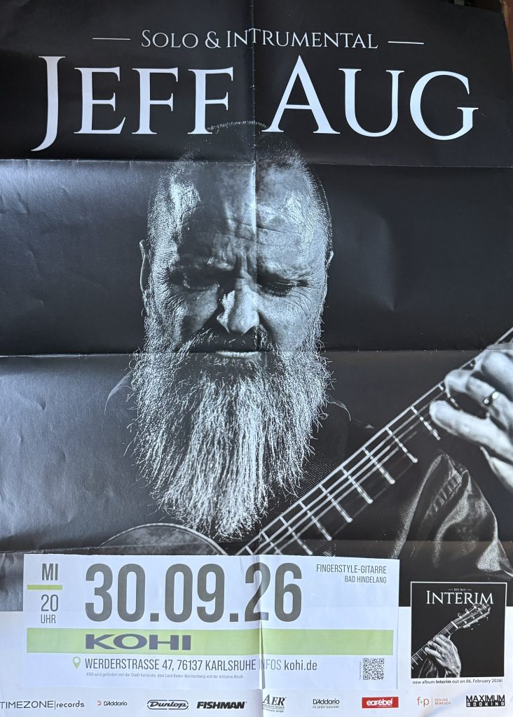 Jeff Aug am 30.09.2026 im KOHI (Plakat)