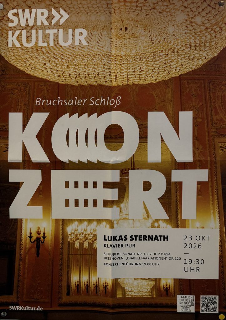 Bruchsaler Schloss Konzert Lukas Sternath Klavier Pur 23 Oktober 2026 um 19:30 Uhr